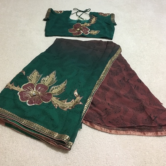 Formal Indian Sari with trendy blouse!