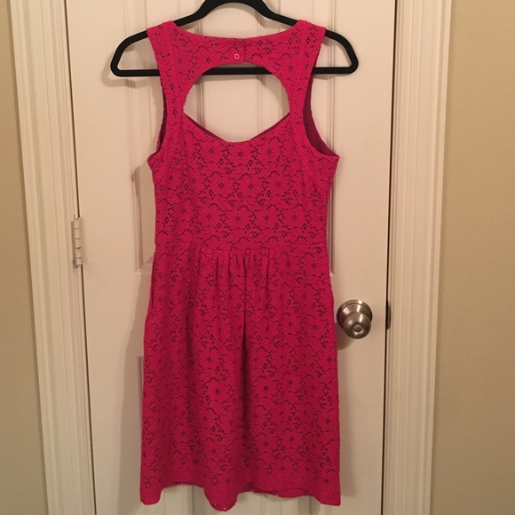Anthropologie Pink Sweetheart Neck Dress - Picture 2 of 4