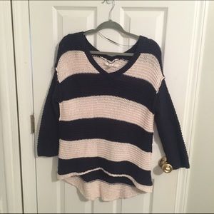 Navy and white Lauren Conrad sweater