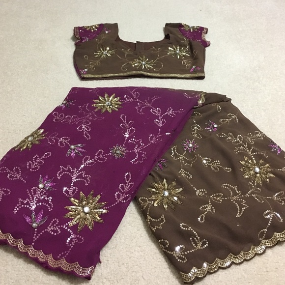 Formal Indian Sari with trendy blouse!