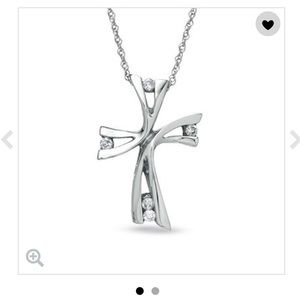 •Massive Price Drop• White Gold Cross Necklace