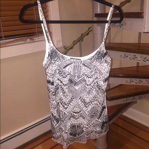 Zara white beaded tank top size small s