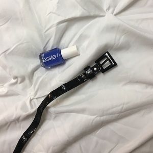 Skinny Faux Snake Skin Belt