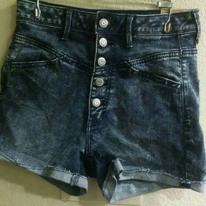 American Eagle acid wash high waisted shorts