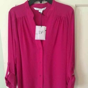 DVF Harlow silk blouse size 6