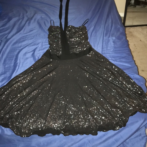 A glittery dress