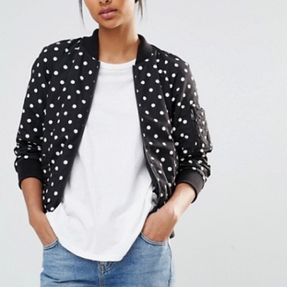 Polka Dot Bomber jacket⚫️ ⚪️⚫️⚪️⚫️