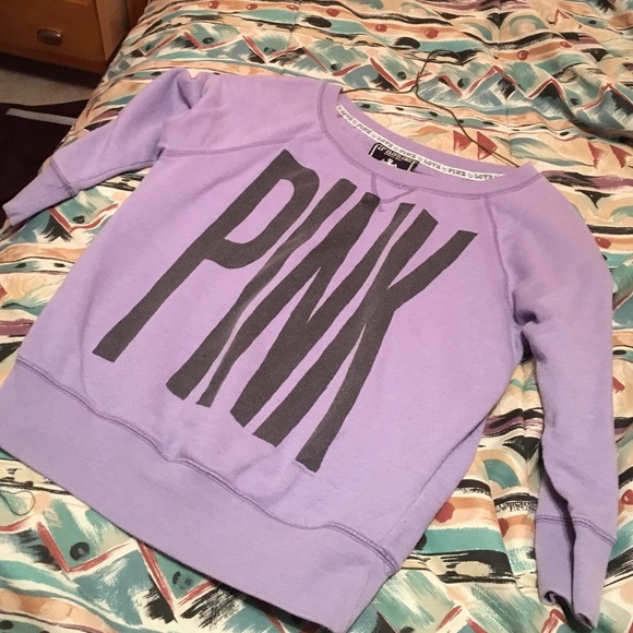 PINK Victoria's Secret Tops - Purple PINK crew neck