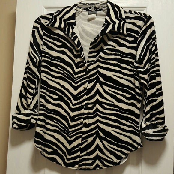 soucisans Tops - Zebra print velvet top