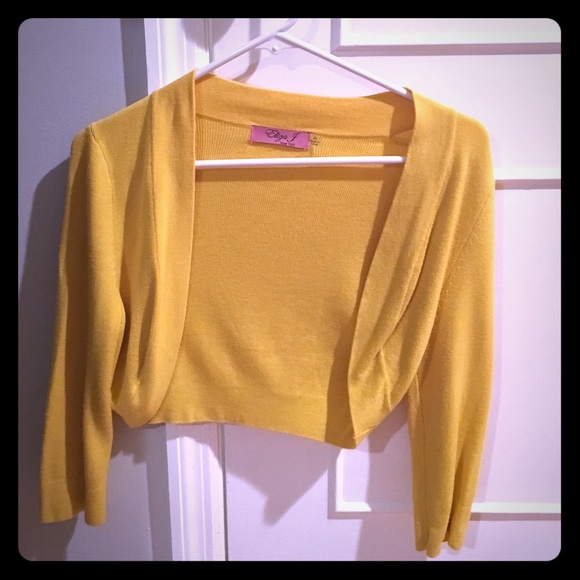 Yellow cardigan