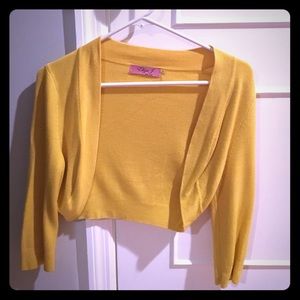 Yellow cardigan