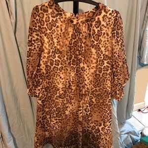 Eva Mendes Leopard Print dress