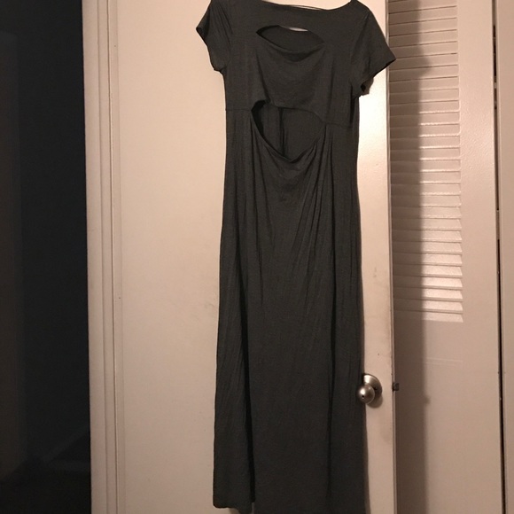 Gray plain dress