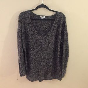 Black marble knit sweater