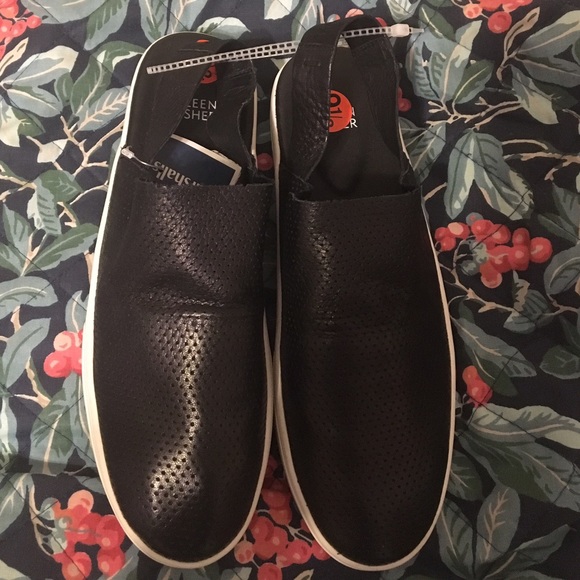 Eileen Fisher Go Go Black Perforated Sneakers