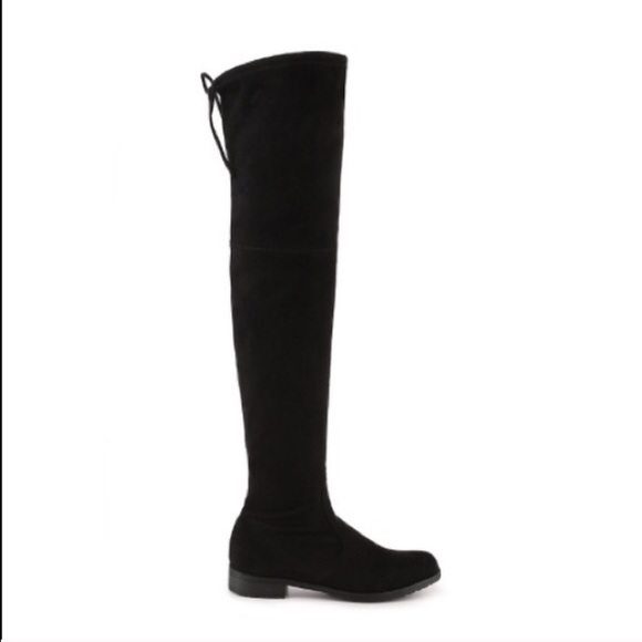 Over the knee suede boots