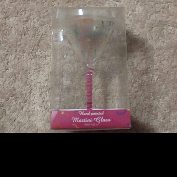 Hand Painted Martini Glass