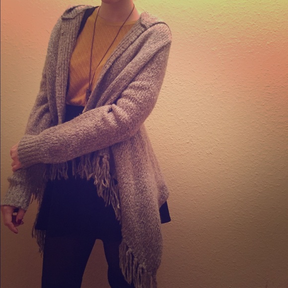 Knitted Cardigan Poncho