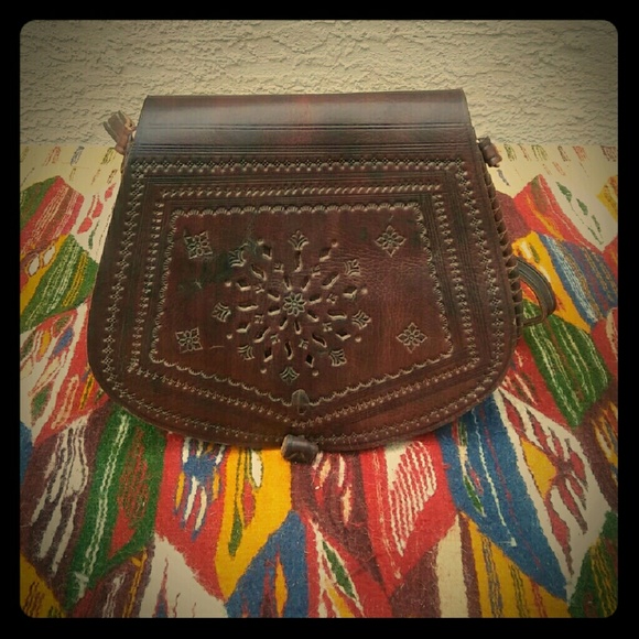 Moroccan leather bag