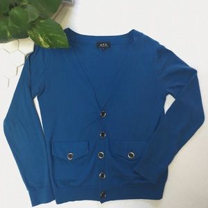 A.P.C Women's Cardigan Leonie Blue