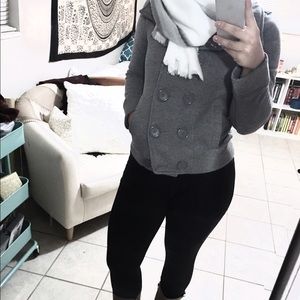 Thick gray cotton coat
