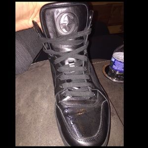 Authentic Men's Gucci Platinum High Top Sneakers