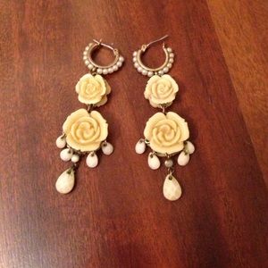 Betsey Johnson Rose Earrings