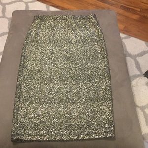 Gold Flake Midi Party skirt