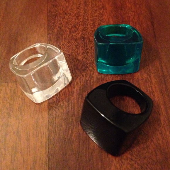 Retro Square Rings - Picture 1 of 4