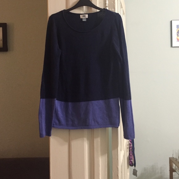Purple Colorblock Sweater