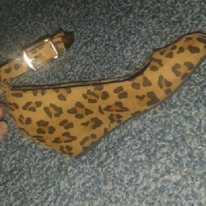 Cheetah print wedges