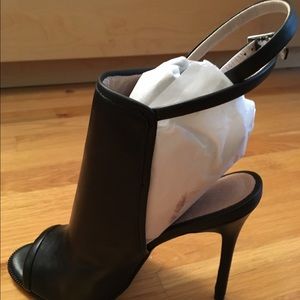 Black booties with ankle straps