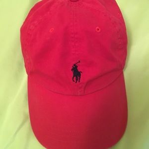 Red polo hat