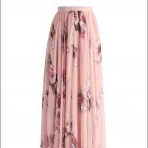 Floral maxi skirt