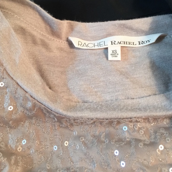 Rachel Roy clear sequined dress, tan, size XS, EUC - Picture 3 of 4