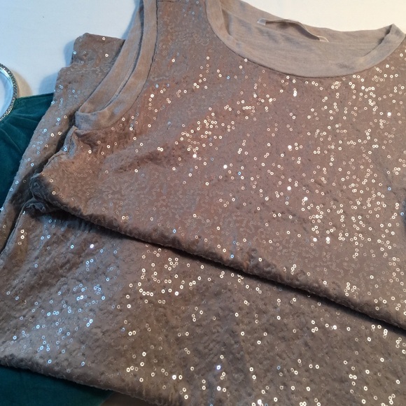 Rachel Roy clear sequined dress, tan, size XS, EUC - Picture 4 of 4