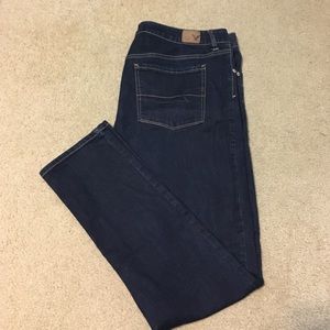 Dark wash hi-rise skinny jeans