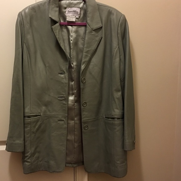 Lamb skin leather blazer fully lined