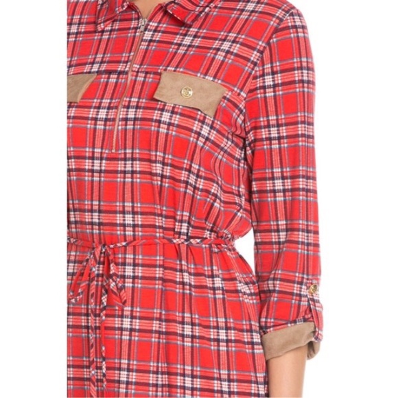 •Boutique• Plaid Zipper Detail Dress - Picture 4 of 4