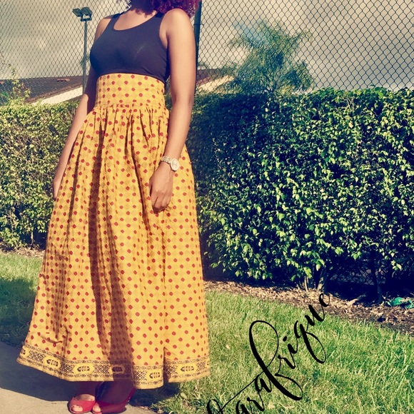 Ankara African Print Maxi Full Skirt