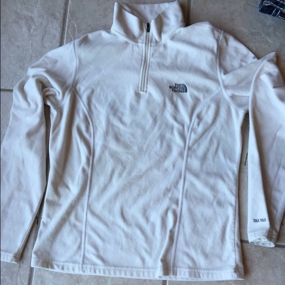 White North Face Quarter Zip Jacket