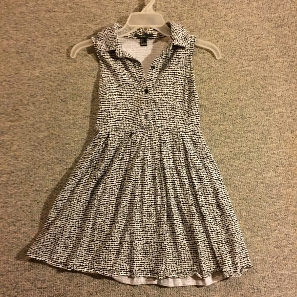 Black and White Collared Dress
