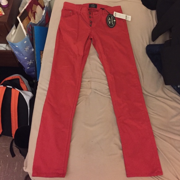 red S.O.H.O suede jeans