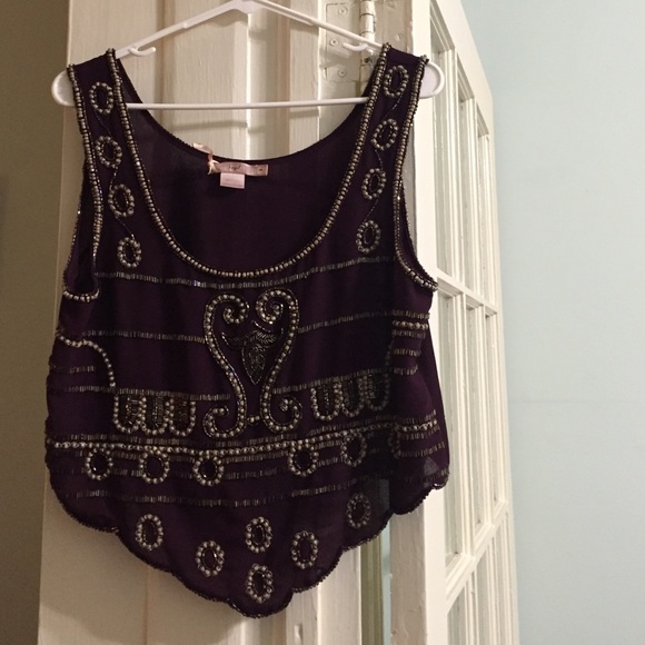 FINAL PRICE-Beaded Urban Outfitters Crop