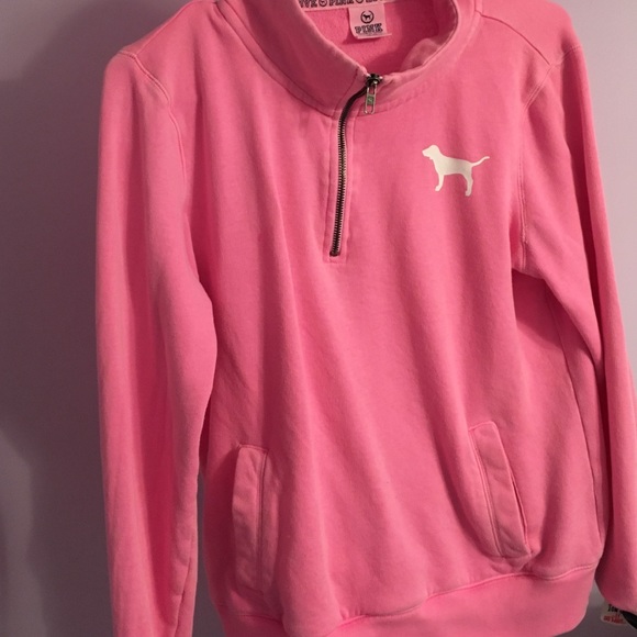 Victoria secret pink quarter zip sweatshirt