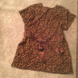 ZERO ZERO Woman Tops - Animal Print Tunic With Satin Trim ZERO ZERO Woman Tops - Animal Print Tunic With Satin Trim