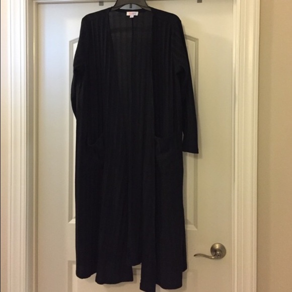 LuLaRoe Sarah - Long Cardigan - Black - Size L