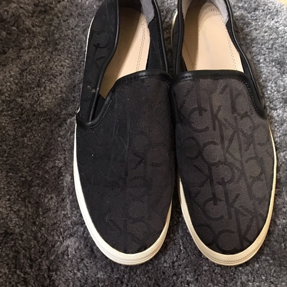 Embroidered Calvin Klein Slip on sneakers!!