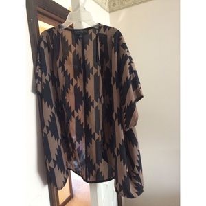 Aztec patterned shrug