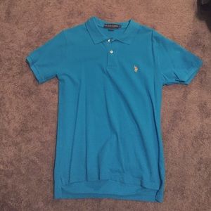 Bright Blue Ralph Polo Lauren Collared Shirt